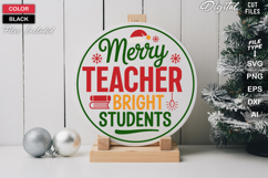 Christmas Sign SVG Bundle | Holiday Round Sign SVG Cut Files Product Image 12