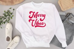 Merry vibes svg Xmas Vibes svg Retro svg Christmas svg png Product Image 2