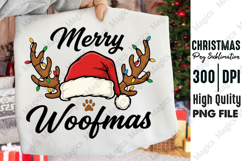 Merry Woofmas Dog Christmas Png Product Image 1