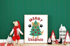 Dog Christmas SVG on a sign