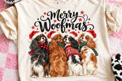 Merry Woofmas Christmas Cavalier King Charles Spaniel Dogs P Product Image 1