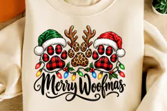 Merry Woofmas Christmas Cats PNG | Leopard & Buffalo Plaid Product Image 2