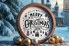 Merry Christmas 2024 Sign - Christmas SVG illustration cut Product Image 4