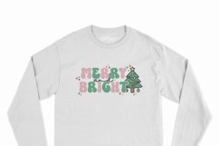 Merry and Bright | Retro | Christmas Holiday SVG Product Image 2