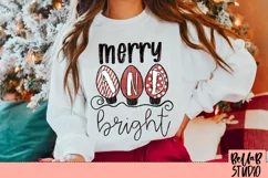 Merry And Bright PNG Design, Christmas PNG Design Product Image 1
