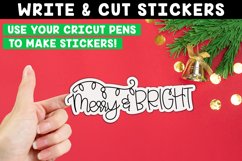 Merry & Bright | Write and Cut Sticker | Cricut Pen Sticker Product Image 1