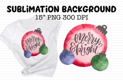 Sublimation Shirt Design - Christmas Merry Bright Product Image 1