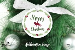 Christmas sublimation Dressage Horse Set of 4 Product Image 1
