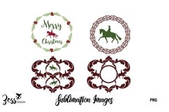 Christmas sublimation Dressage Horse Set of 4 Product Image 5
