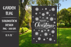 Chalkboard Christmas garden flag sublimation design Product Image 1