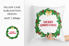 Christmas Pillow Case Sublimation Design. Winter Pillow 05 Product Image 1