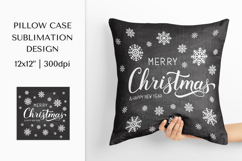 Christmas Pillow Case Sublimation Design. Winter Pillow 07 Product Image 1