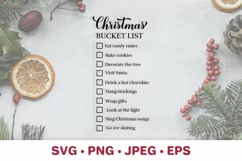 Christmas bucket list SVG. Christmas sign. Holidays planner Product Image 2