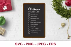 Christmas bucket list SVG. Christmas sign. Holidays planner Product Image 3