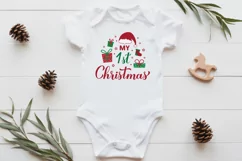 My 1st Christmas SVG. Baby first Christmas. For kids Product Image 2