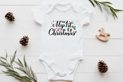 My 1st Christmas SVG. Baby first Christmas. Funny Xmas quote Product Image 2