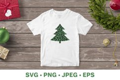 Christmas tree made of leopard pattern. SVG, sublimation Product Image 2