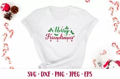 Merry Friendsmas SVG. Funny Christmas quote shirt design Product Image 2