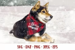 Merry Woofmas SVG. Dog Christmas. Funny Christmas quote Product Image 2