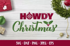 Howdy Christmas SVG. Funny Christmas quote shirt design Product Image 1