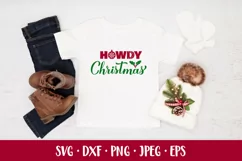 Howdy Christmas SVG. Funny Christmas quote shirt design Product Image 2