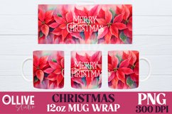 Merry Christmas 12oz Mug Sublimation PNG Product Image 1