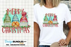 Merry Christmas Gnomes | Christmas Gnome Sublimation Design Product Image 1