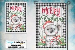 Merry Christmas Koala Garden Flag Sublimation Design Product Image 1