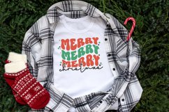 Merry Christmas | Retro Stacked | Christmas Holiday SVG Product Image 2