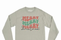 Merry Christmas | Retro Stacked | Christmas Holiday SVG Product Image 3