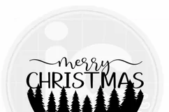 Christmas Svg, Round Porch Sign Merry Christmas svg Santa Product Image 2
