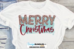 Merry Christmas Animal Print Sublimation Design PNG Product Image 1