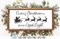 Merry Christmas To All and To All A Good Night SVG Product Image 1