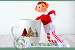 Farmhouse Leopard Plaid Christmas Trees Sublimation Product Image 2