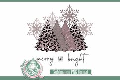 Merry N Bright Leopard Christmas Trees Sublimation Product Image 2