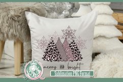 Merry N Bright Leopard Christmas Trees Sublimation Product Image 3
