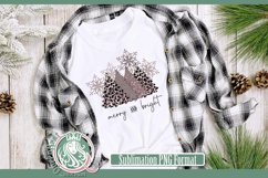 Merry N Bright Leopard Christmas Trees Sublimation Product Image 4