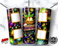 Christmas Photo Tumbler 20oz Skinny Tumbler Sublimation Product Image 4