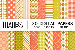 Fall Digital Paper 20 Autumn Pattern Papers Product Image 1