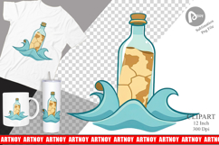 Message in a Bottle Clipart Product Image 1