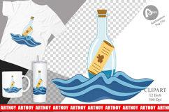 Message in a Bottle Clipart Product Image 1
