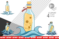 Message in a Bottle Clipart Product Image 1