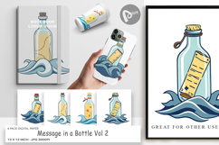 Digital Paper Message in a Bottle Product Image 1