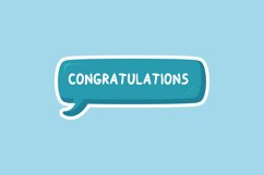 Congratulation Message Stickers, Enhancing Communications Product Image 1
