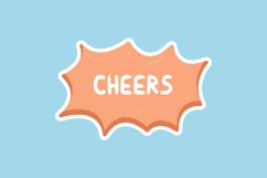 Cheers Message Stickers, Enhancing Communications Product Image 1
