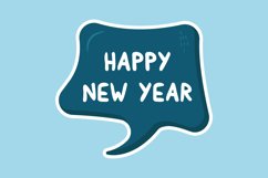 Happy New Year Message Stickers, Enhancing Communications Product Image 1