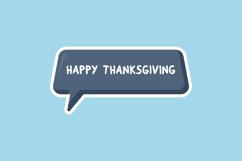 Happy Thanksgiving Message Stickers Enhancing Communications Product Image 1