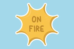 On Fire Message Stickers, Enhancing Communications Product Image 1