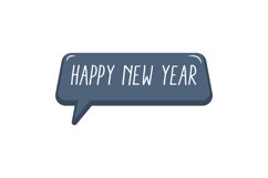 Happy New Year Message Stickers, Enhancing Communications Product Image 1