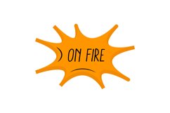 On Fire Message Stickers, Enhancing Communications Product Image 1